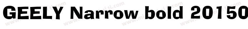 GEELY Narrow bold 20150905 RegularV字体转换